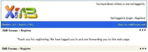 You are now registered and can now start contributing to the Forums.